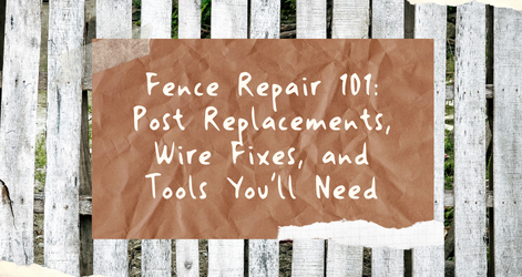 Fence Repair 101: Post Replacements, Wire Fixes, and Tools You’ll Need