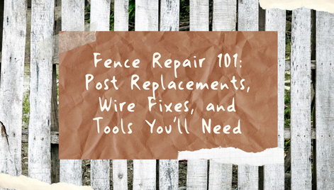 Fence Repair 101: Post Replacements, Wire Fixes, and Tools You’ll Need