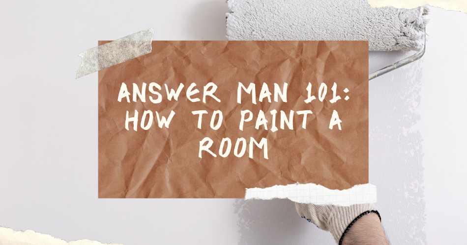 man's hand using a paint roller to paint a fresh coat of white paint on a wall
